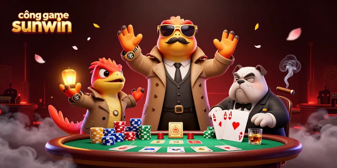 Experience cổng game sunwin with raptors in disguise entering a lavish casino.