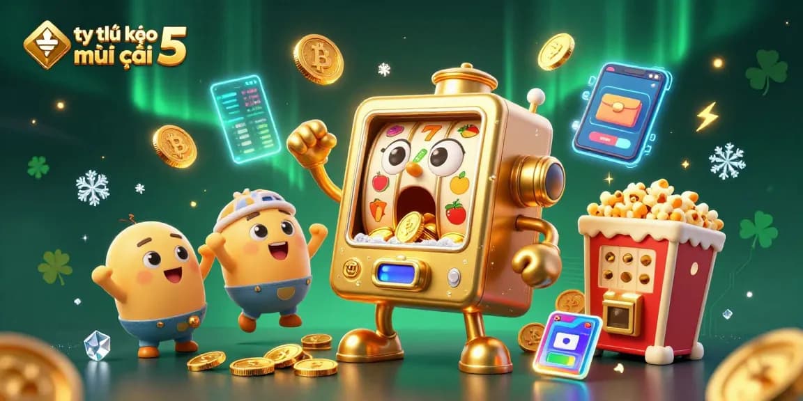 Get ready for thrilling action with tỷ lệ kèo nhà cái 5, as the golden slot machine celebrates its jackpot!