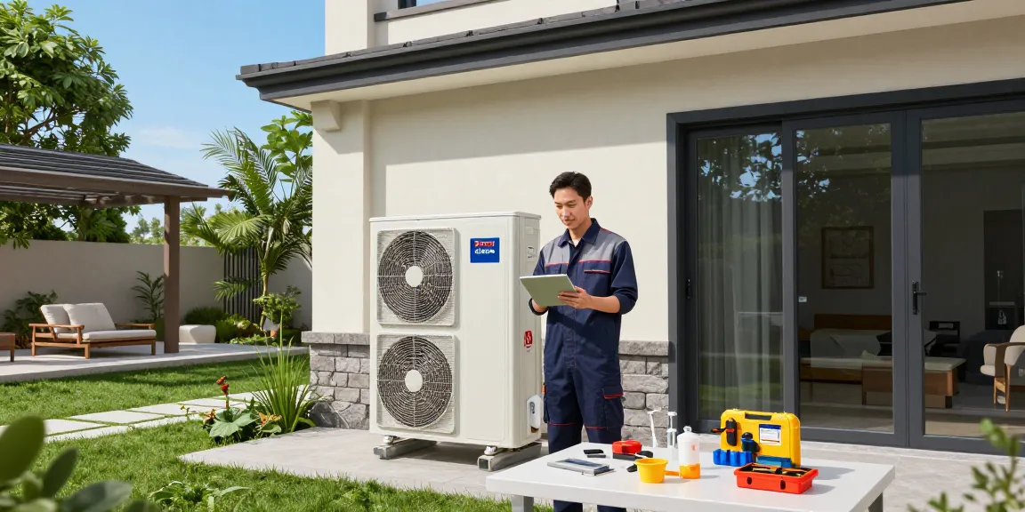 Efficient wärmepumpe bosch installation at a modern home, showcasing technician expertise.