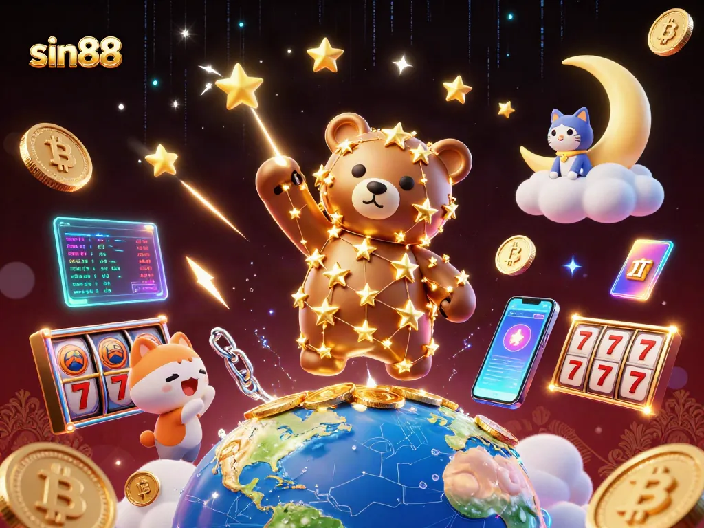 Experience thrilling gaming adventures at sin88 with vibrant 3D characters and casino elements.