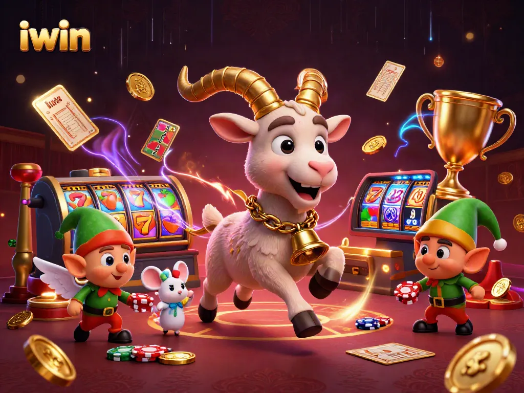 Try your luck at iwin with a festive Krampus running a holiday casino adventure.